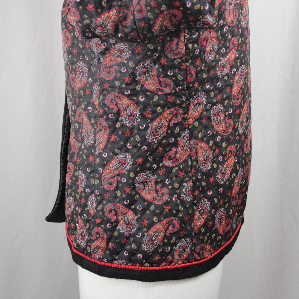 Vintage GrannyCore Boxy Quilted Paisley Blazer Jacket Sz M - Picture 9 of 10
